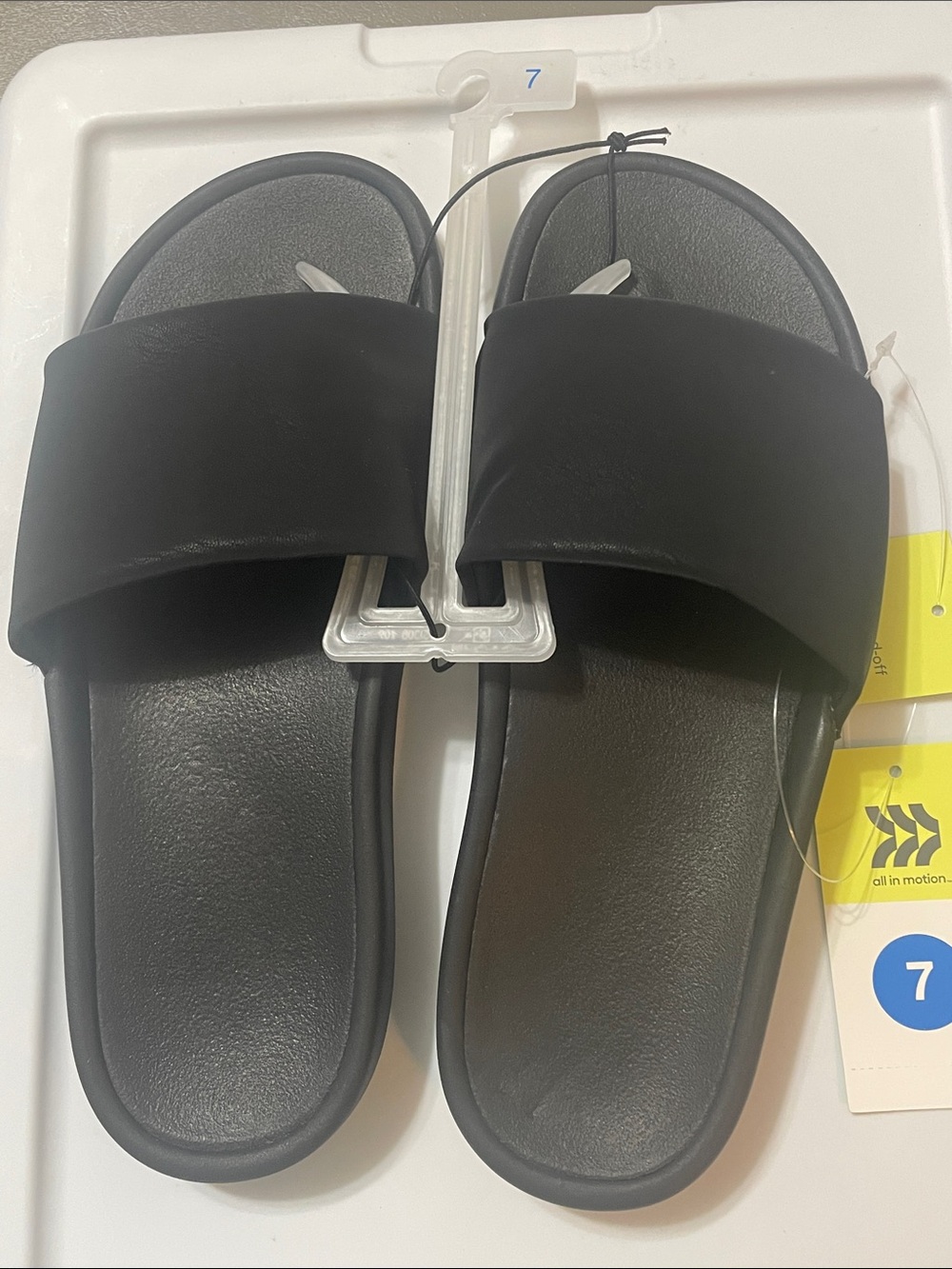 Black Slide Sandals - Size 7 all in motion  NWT